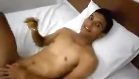 Sexy blonde plays with her pussy