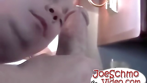 Blonde babe got fucked from behind