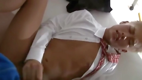 The lesbian orgy with a colleagu