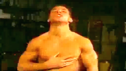 Sexy brunette hair shows off her big