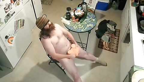 Mature couple fuck in the kitchen