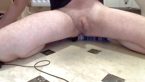 Horny couple fucking in the kitchen