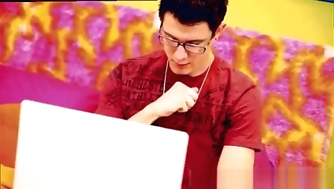 Cute brunette takes on her face