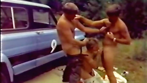 Sexy brunette hair hard and facial