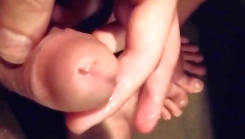 Short haired slut and masturbates in her mouth